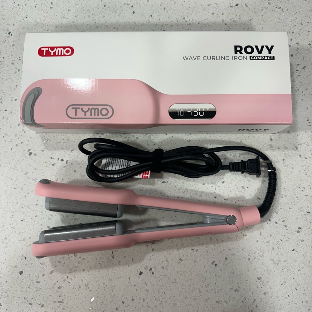 TYMO Rovy Wave Compact Curling Iron - Pink - 1 inch